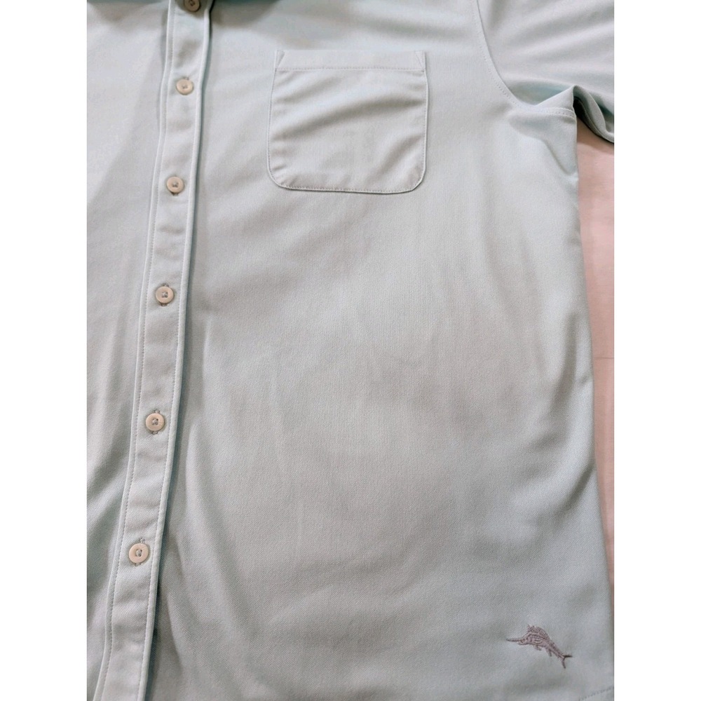 Tommy Bahama Men's Large Island Zone Performance S/S Knit‎ Button-Up Shirt - Picture 3 of 8